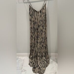 Zara Black and Cream Maxi Dress